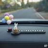 Phone Number In Car Temporary Stop Sign Multifunctional Cartoon Bunny Temporary Parking Card Prompt License Plate Decoration
