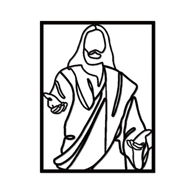 Easter Jesuses Iron Wall Sculptures Metal Wall Decor Metal Wall Hanging Decoration for Home Hotel Decor Jesuses Wall Art 1