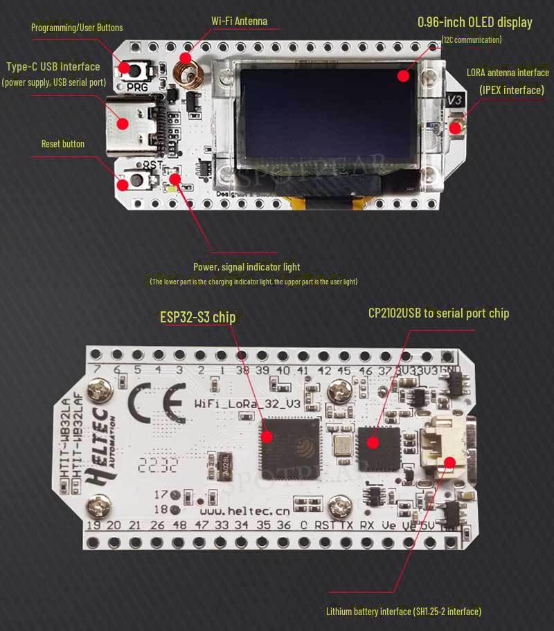 ESP32-S3 LoRa32 V3: Arduino-kompatibles LoRa-Entwicklungsboard mit OLED (SX1262)