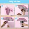 1pc Mini Umbrella For Smartphones With Universal Pig-Shaped Suction Cup Holder, Outdoor Anti-Glare Sun Shade, Made Of Polyester Fiber Material