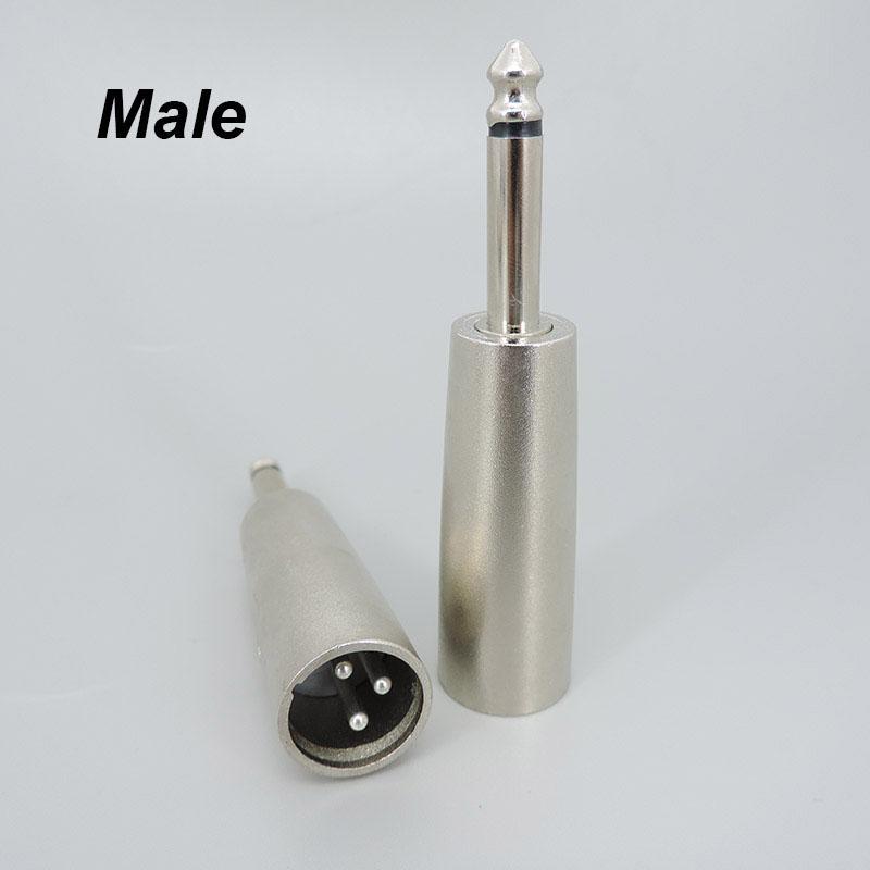 Microphone Adapter 6.35mm 6.5 Mono To XLR 3 Pin Male Female Connnector Converter 6.5mm Audio Male Plug Power Plug Socket A1