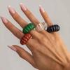 IngeSight.Z Simple Irregular Geometric Resin Wide Chunky Rings Women Vintage Stacking Finger Ring Jewelry Accessories Gift New