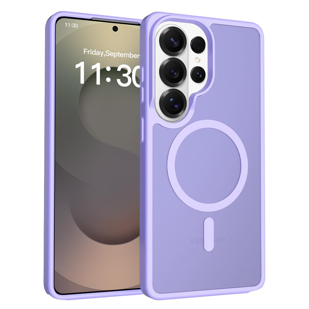 Skin Feel Magnetic Phone Case For Samsung Galaxy S26 Ultra S26+ 5G Magsafe Wireless Charging TPU Frame Hard Plastic Back Cover