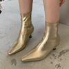 Bequeme Weiche Leder Spitze Damen Knöchelhohe Stiefel Dünne Niedrige Absätze Damenschuhe Stiefeletten Größe 35-42