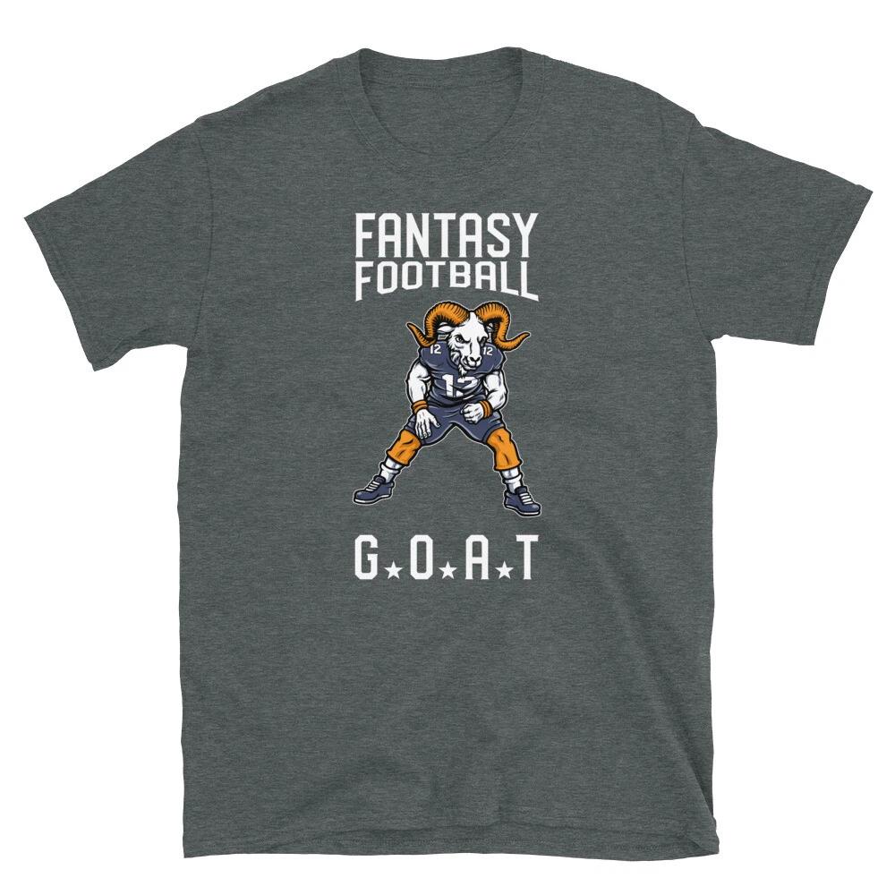 Funny Mock Draft Touchdown Fantasy Football GOAT Short-Sleeve Unisex T-Shirt 3XL
