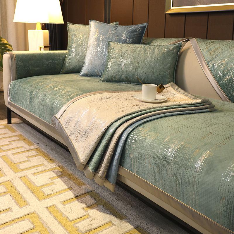 Sofa Cushion Nordic Simple Light Luxury Chenille Seat Cushion Four Seasons Universal Non-Slip Cover Covers Living Room