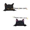 bubulu Black Cat Car Sticker Cute Cat Sticker Car Sticker Wall Refrigerator Door Glass Decoration 2 Kittens Set of 2