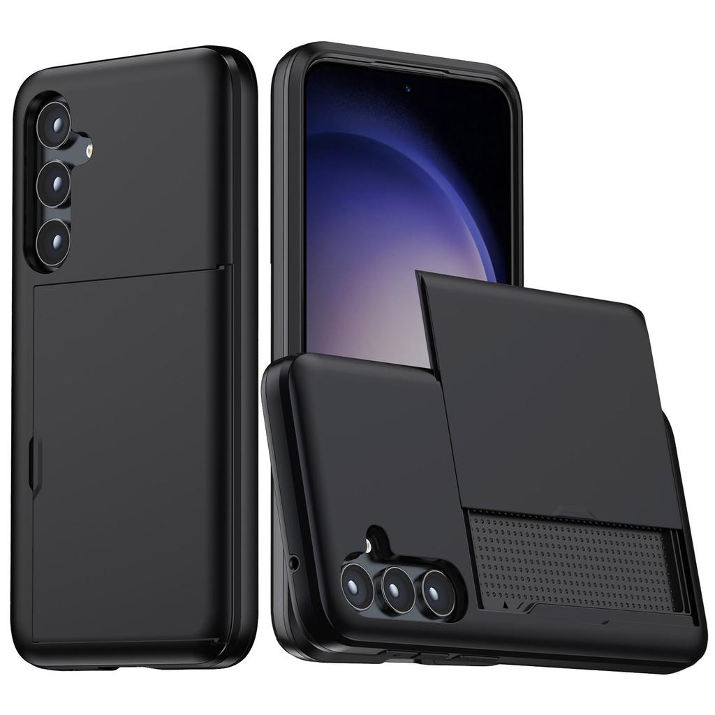 Husă Telefon pentru Samsung Galaxy A55 5G Husă TPU+PC cu Suport Glisant pentru Card