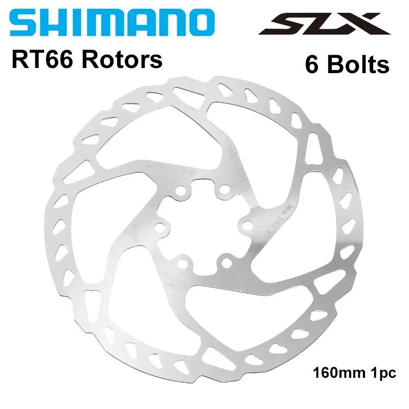 Shimano Deore SLX SM RT66 6 Bolt Disc Brake Rotor 160mm 180mm 203mm 6 Bolt MTB Bike Disc Brake Rotors RT66 160MM