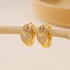 Gold Multi-Style Zircon Hoop Earrings for Women