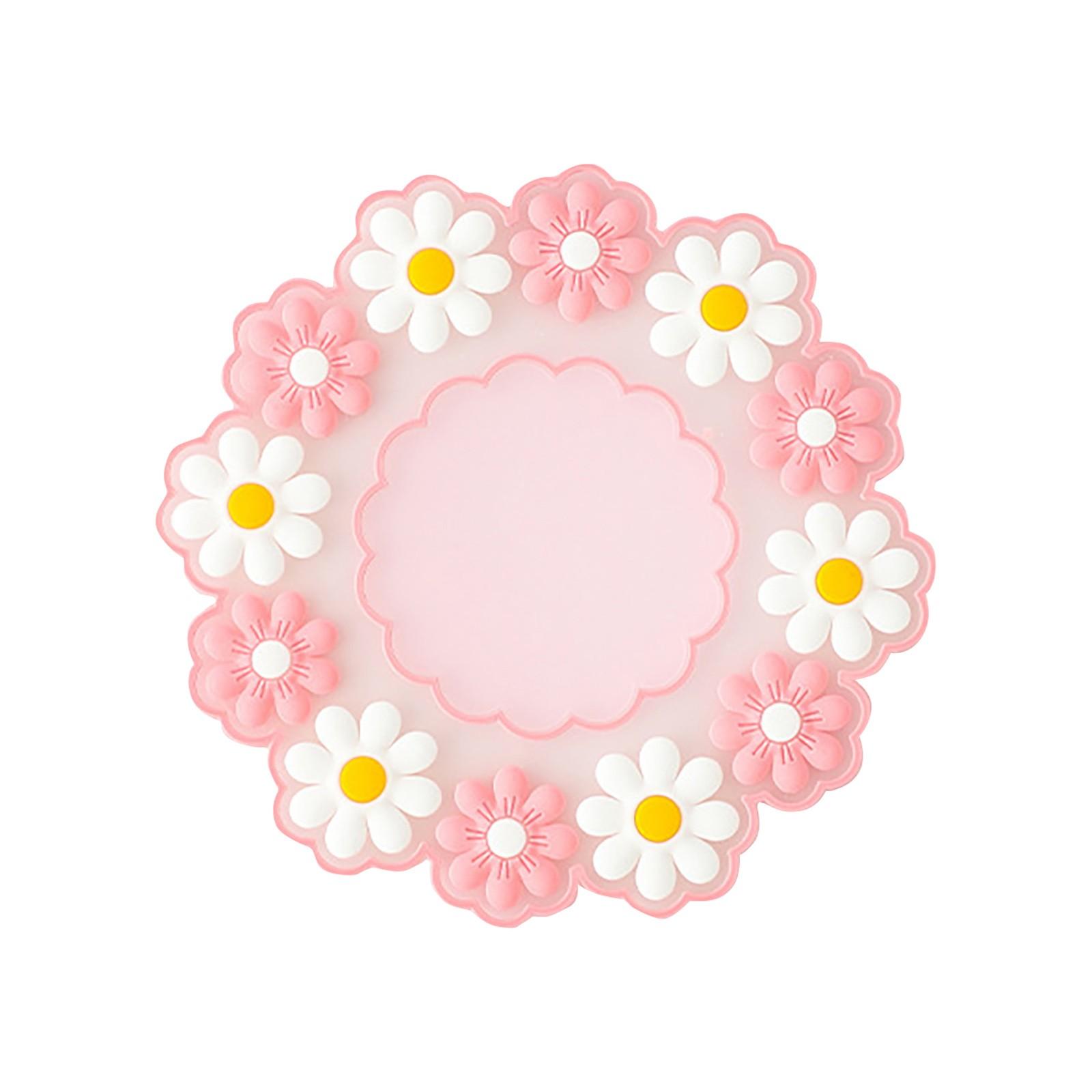 

Цветочные силиконовые прихватки. Держатель для горячей кастрюли. Горячие коврики для обеденного стола и столешницы. Нескользящие термостойкие современные кухонные кастрюли и сковородки. Горячие коврики. One Size розовый