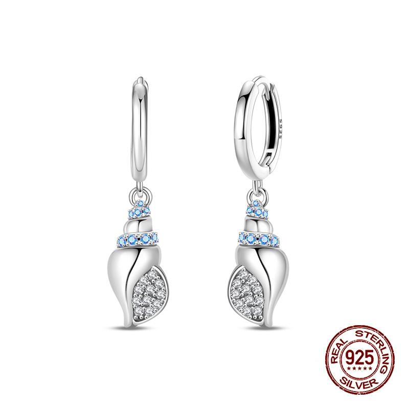 Stud Earrings For Women Copper Colorful Starfish Shell Sparkling Butterfly Luxury Fine Jewelry Girl'S Earrings