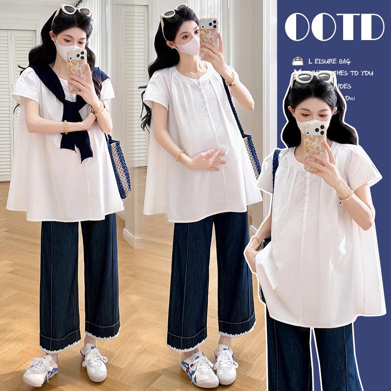 2026 Summer Maternity Loose Shawl Casual Versatile Top L