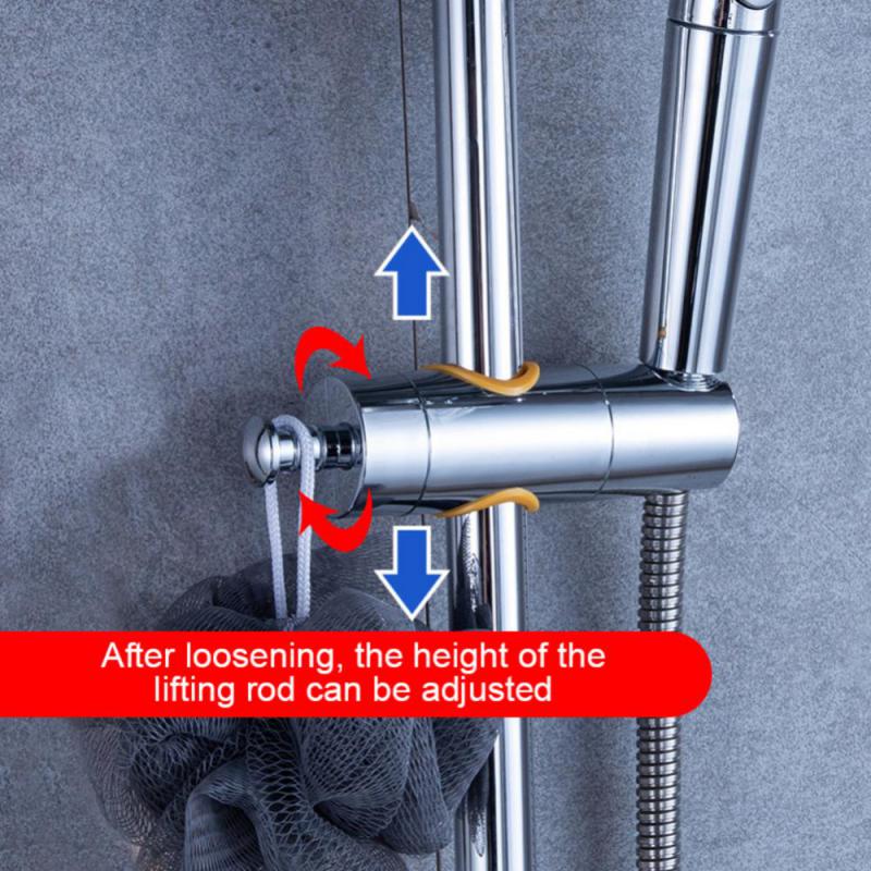 Adjustable Shower Bracket Universal 15x4cm Shower Rail Head Bar Holder Lifting Rod Clamp Holder Replacement Bracket