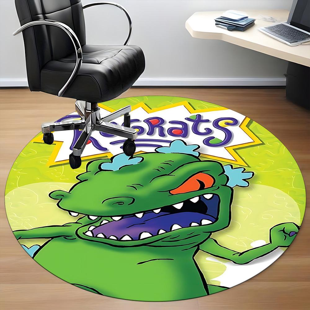 1pc Rugrats Dinosaur Office Round Area Rug, Bedroom Living Room Home Decor, Room Deco, Offic a1016073