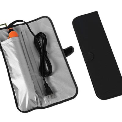Hair Straightener Storage Bag Curling Heat-Resistant Storage Bags Hair Flat Iron Straightener Curler Woman Folding Travel Bags