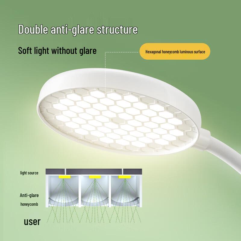 BULL Dimmable Bedside & Study Desk Lamp with 4-Outlet Power Strip