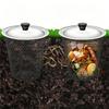 VOFUN-Worm Composter With Lid Metal Mesh In-Ground Bin Nutrient Supply Kitchen Scraps Garden Waste Harvesting