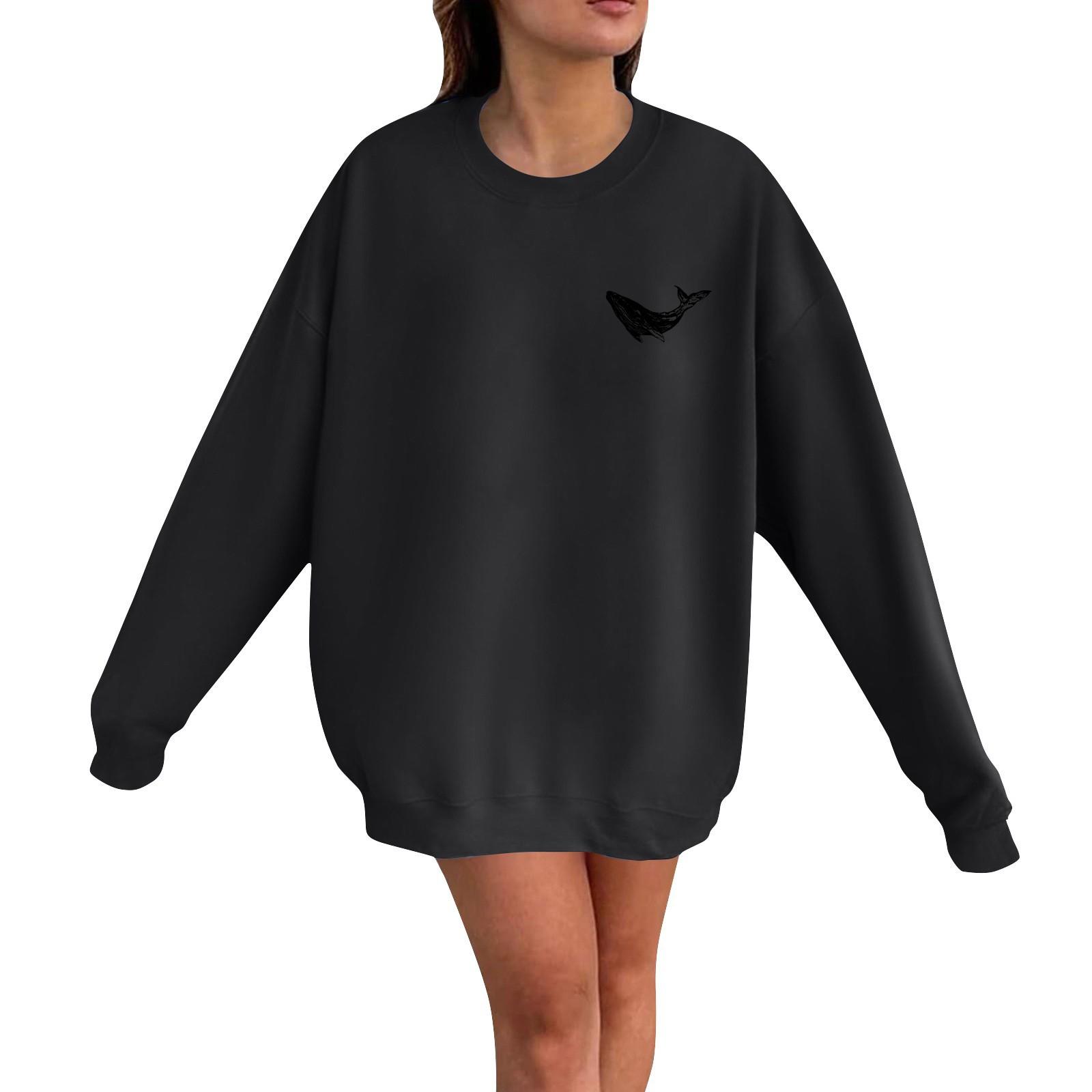 

Женские пуловеры больших размеров, флисовые свитера с длинными рукавами, зимне-осенние наряды L чёрный