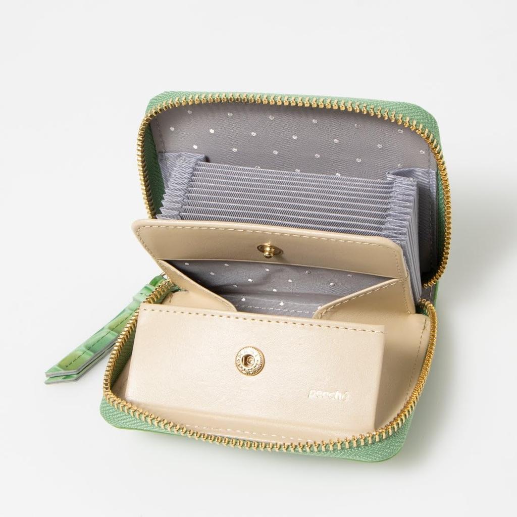Perke Crocodile Enamel Accordion Card Wallet