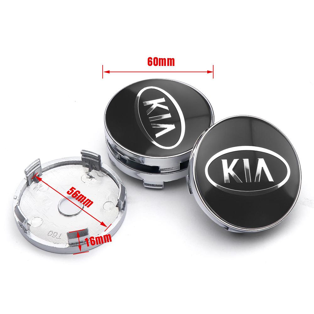 2026 Hot Car Sticker 4PC 56mm 60mm Car Wheel Center Covers Sticker Hub Cap Decoration For KIA Ceed Sorento K5 Rio Sportage Soul