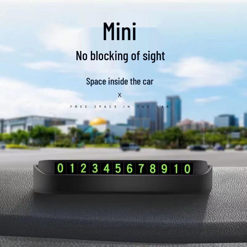 Luminous Phone Number Temporary Parking Plate for Cars