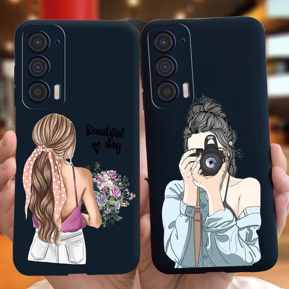 Silicon Case For Motorola Edge (2021) / Edge 5G UW (2021) Fashion Sunflower Daisy Pattern Soft Phone Cases For Edge 2021 XT2141