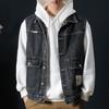 Summer Wasteland Style Denim Vest Men's American Retro Loose Handsome Tooling Jacket Trend All-match Waistcoat Vest