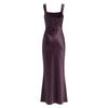European/American Satin Spaghetti Strap Classic Evening Gown for Women