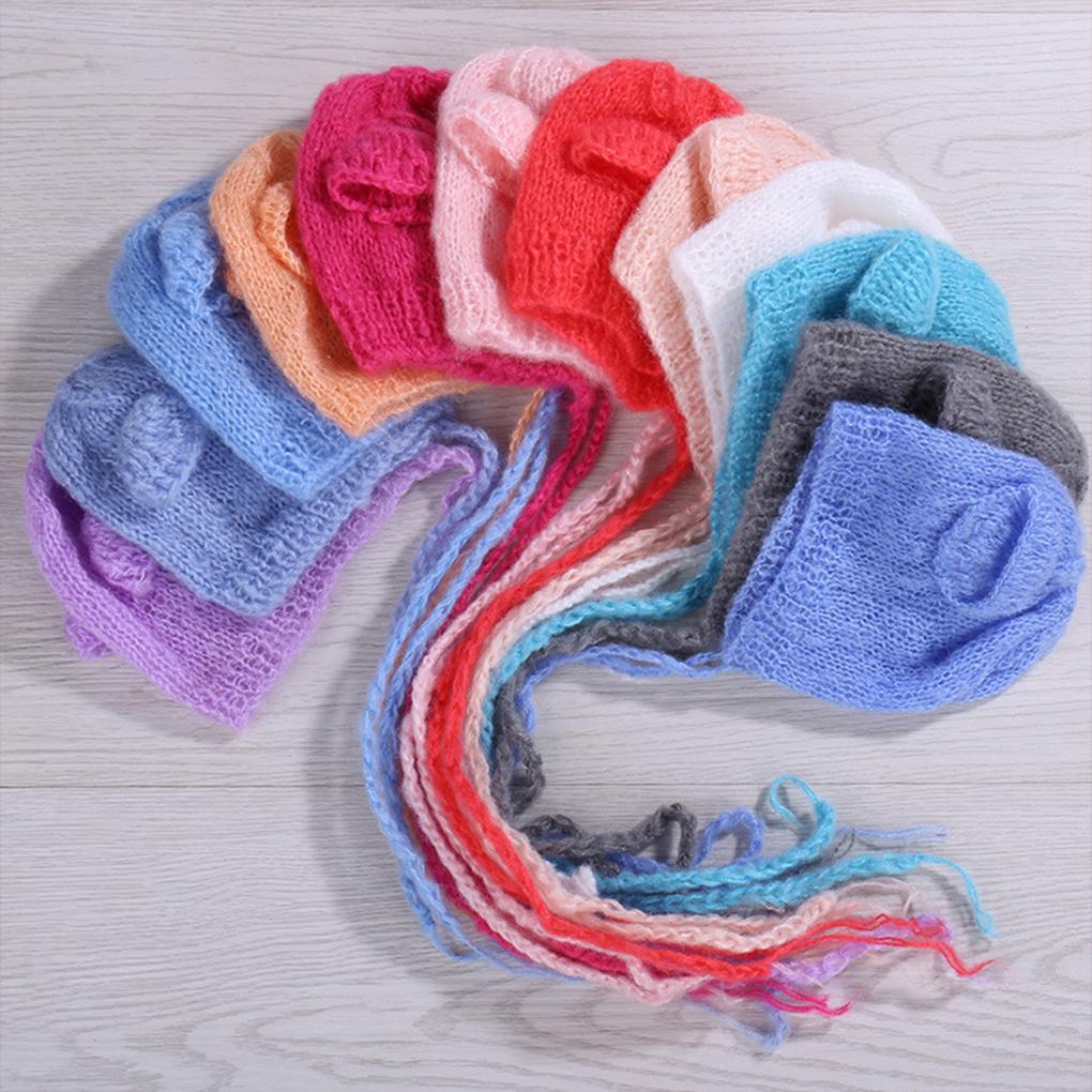 Soft Baby Beanie With Bear Ears For Newborn Photography Props Elastic Comfort Baby Photography Props
