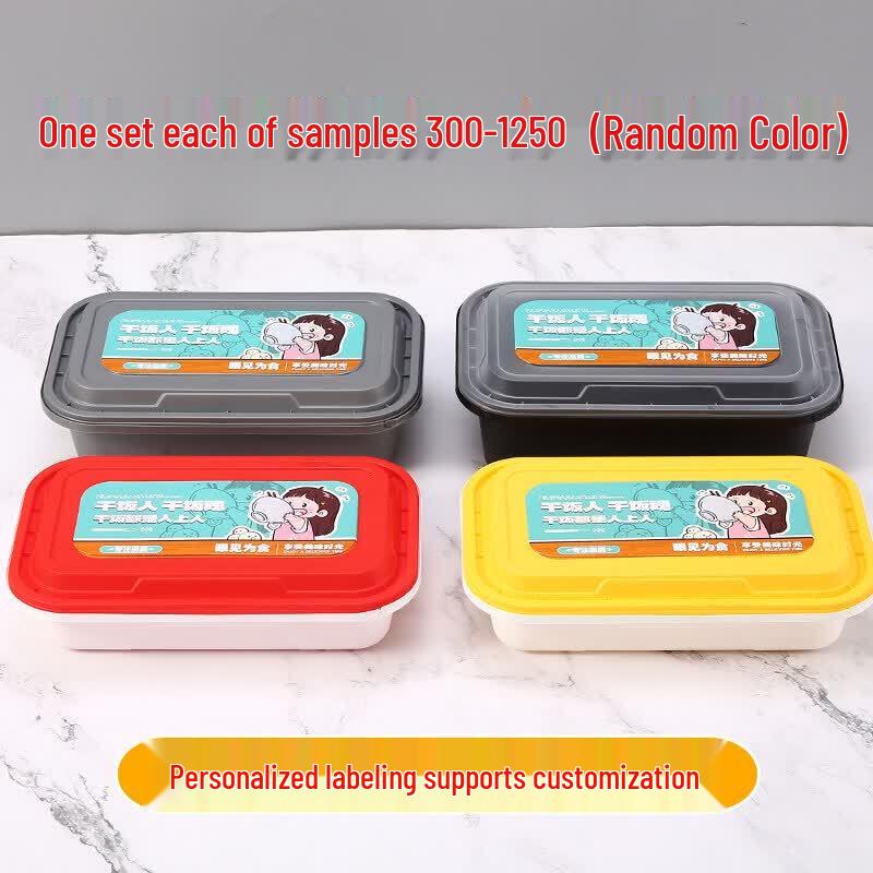Qiwei Disposable Rectangular Lunch Box with Locking Lid