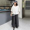 XITAO Patchwork Mesh Elastic Waist Female Pant ZMY1343