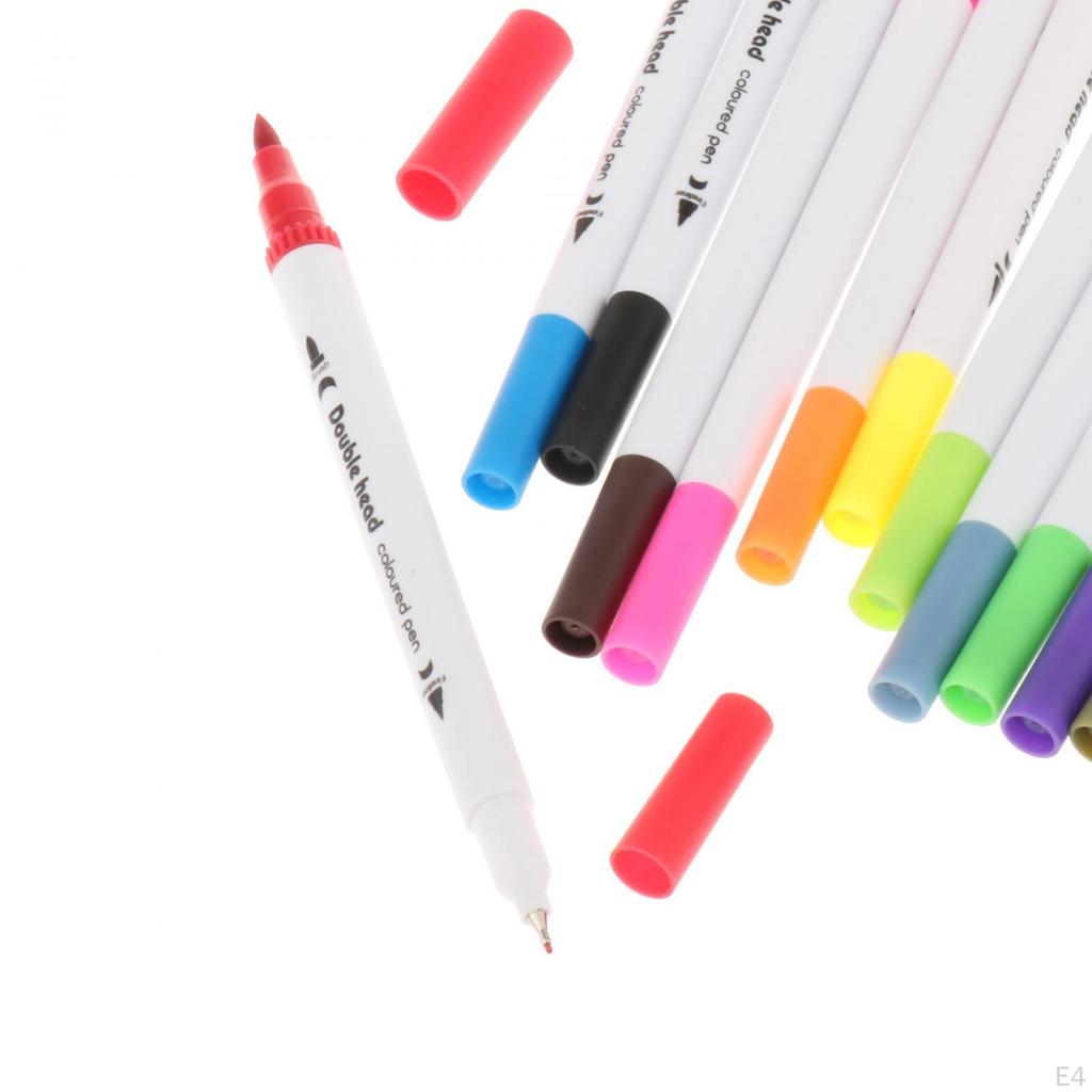 Double Tip Brush Pen Set for Watercolor, Acrylic Painting Pens, Color Marking Pens Artist, Craft
