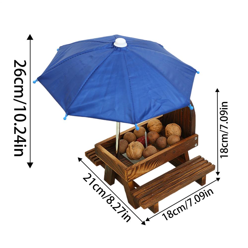 Squirrel Feeder Table Top Wood Umbrella Umbrella Corn Cob Holder Corn Cob Holder For Outside Winter Yard Porch
