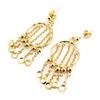 Les Trésors De Lily [D6834] - Gold Plated 'Belly Dance' Earrings