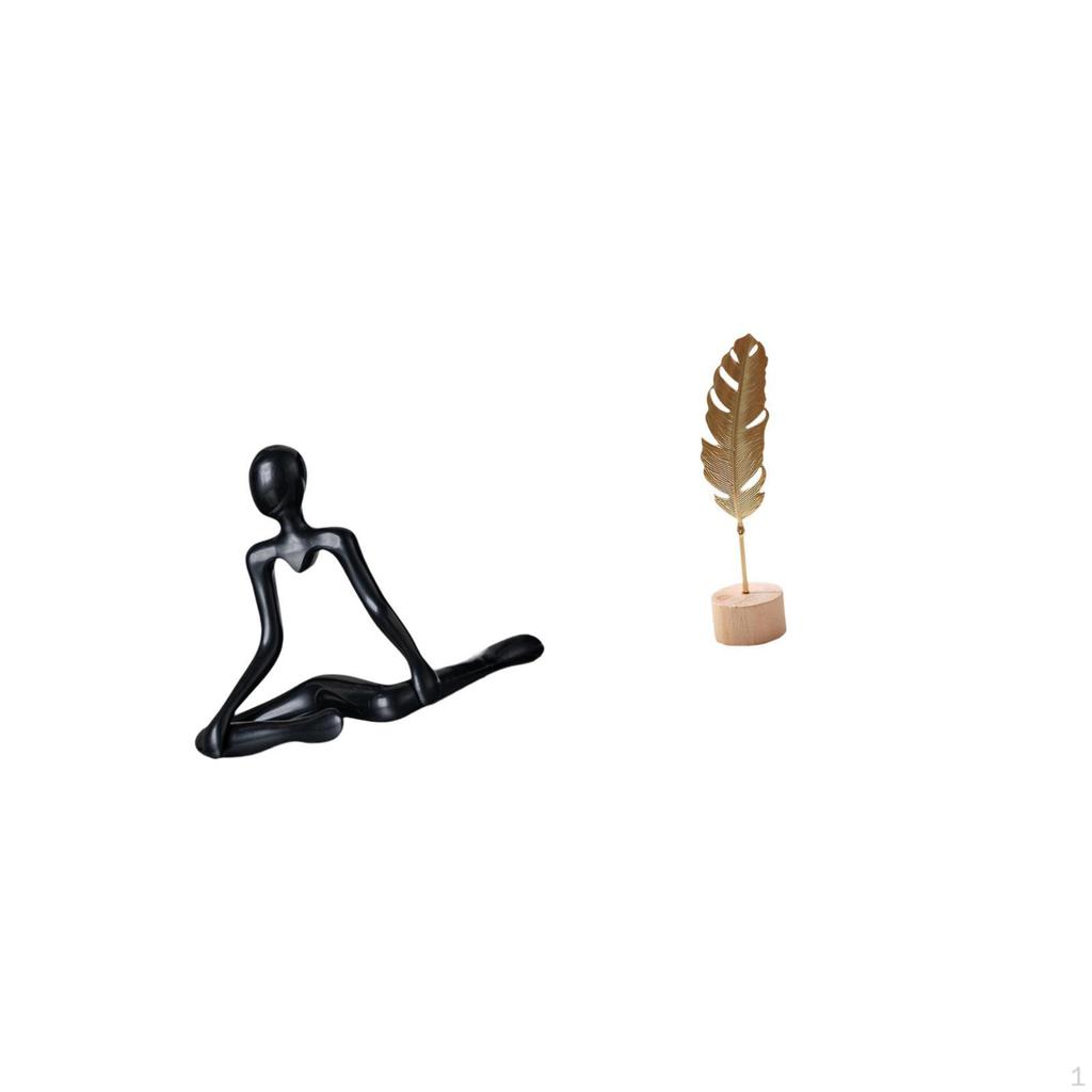 Creative Abstract Thinker Statue Decorative Figurine Unique Metal Sculpture Nordic Ornament for