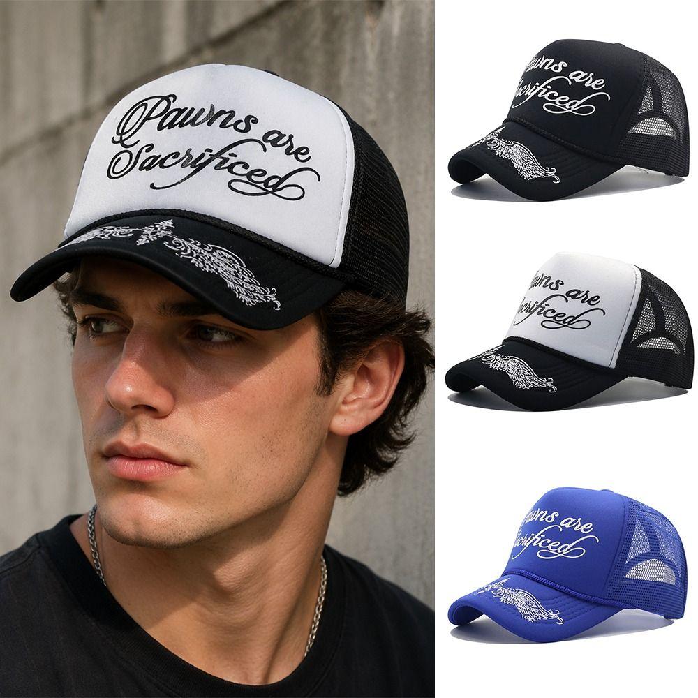 Cotton Baseball Hats Breathable Mesh Dad Hat Trendy Sunscreen Hats  for Men Women