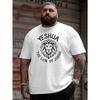 European Size Yeshua The Lion of Judah New Oversized Short-Sleeve T-Shirt Featuring American Style, Printed Loose-Fitting Shirt for Larger Men