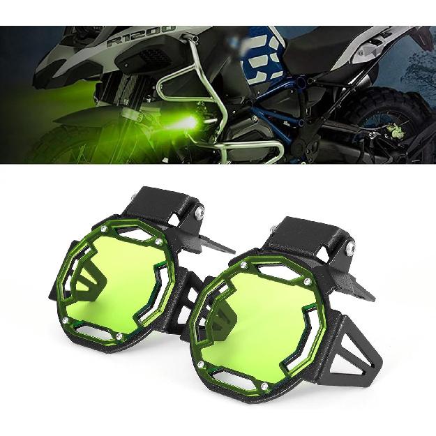 

2 PCS Motorcycle Fog Light Cover Bulb Light Guards Protector for R1200GS F800GS R1250GS F850GS F750GS ADV(Yellow) зелёный