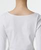 MUSINSA STANDARD WOMAN Women'S Slim Crop Reversible Neck Long Sleeve T-Shirt [White]