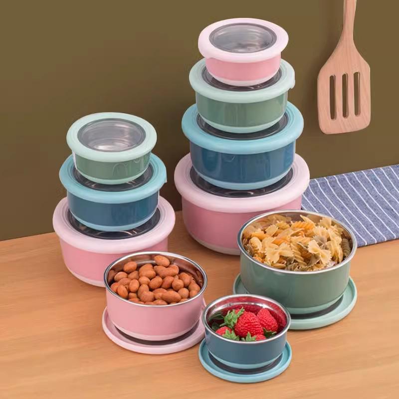 Stainless Steel Food-Grade Sealed Soup & Bento Bowl for Refrigerator