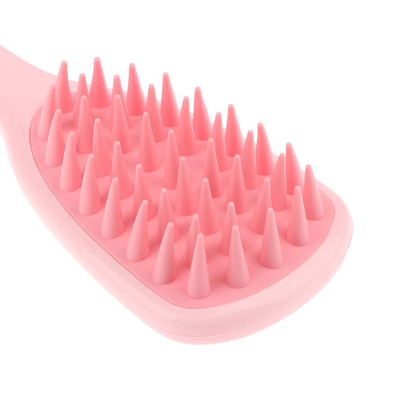 Long Handle Shampoo Brush Silicone Scalp Massage Comb Hair Washing Brush Head Massager Bath Brush Body Scrubber Hair Accessories