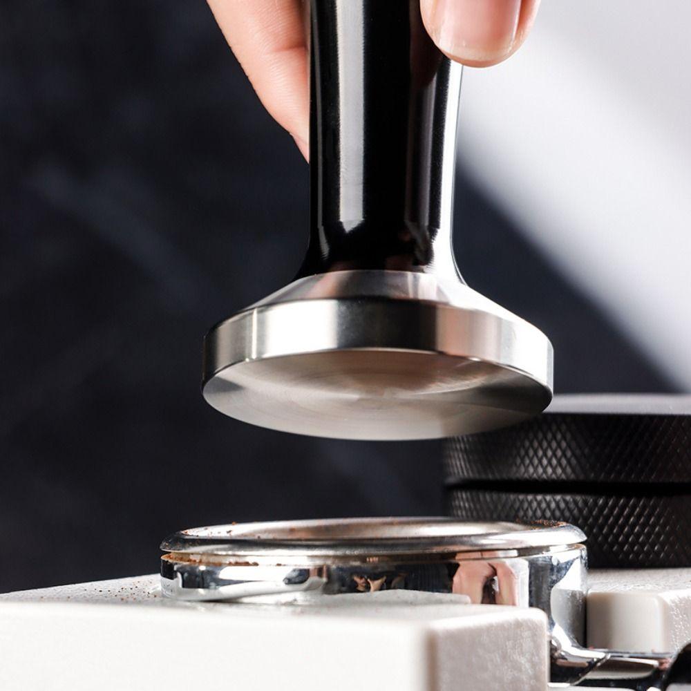 51/58MM Espresso Coffee Tamper Stainless Steel Base Ergonomic Handle DIY Coffee Tool Wooden Handle Durable Pressure Hammer Cafe