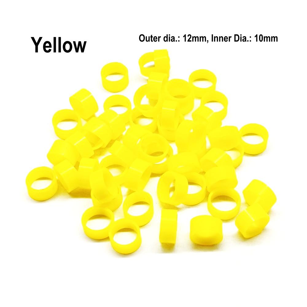 50 Stück oder 100 Stück Dental Universal-Farbcode-Ring aus Silikon, autoklavierbar, bunte Ringe für Handstücke oder Werkzeuge