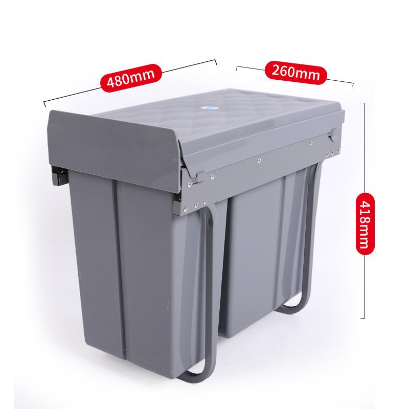 Embedded Modern Trash Can Kitchen Simple Separate Trash Bins Balcony Large Capacity Garbage Bin Food Disposal Rubbish Can