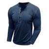 Men's Long Sleeve Colorblock Henley Shirt