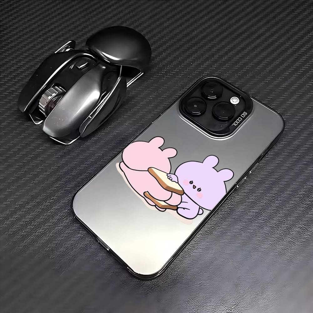 

C-Cute A-Asamimichan Phone Case For iPhone17,16,15,14,13,12,11 Plus,Pro Max Colored Silver Plated Inside Cover iPhone17