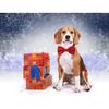 Amajiji Formal Dog Bow Ties for Medium & Large Dogs (D114 100% Polyester) (Dark Red)