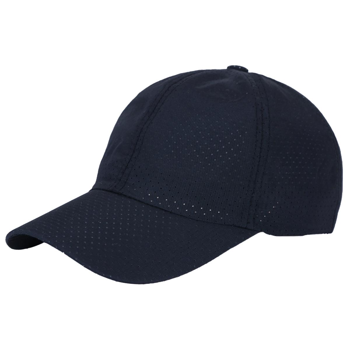 Men s Quick-Dry Mesh Duckbill Cap – Korean Style Summer Baseball Sun Hat for Outdoor Sports One Size темно-синий
