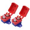 2Pieces 15A Automatic Reset Circuit Breakers Overcurrent Protectors 6-28VDC Systems Plastic Housing Mounting Wing Design